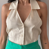 Blusa corta beige