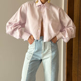 Pink cropped shirt