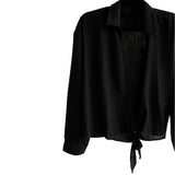 Blusa negra abierta