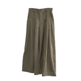 Pantalón con tablones verde-gris